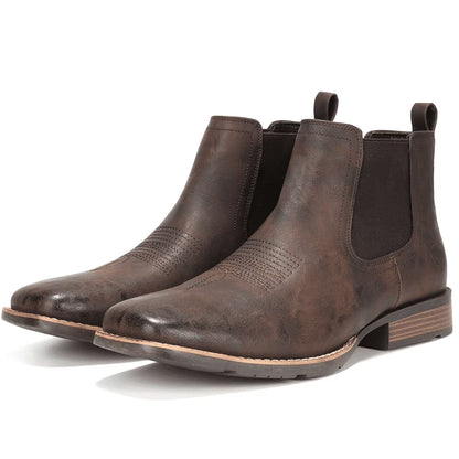 Cowboy Chelsea Ankle Boots For Men