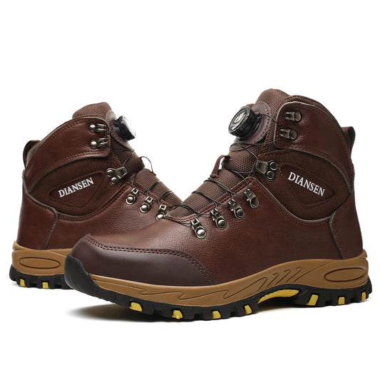 Rotating Button Steel Toe Safety Work Shoes