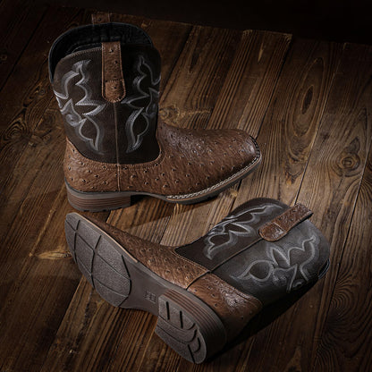 Embroidered Old West Style Cowboy Boots