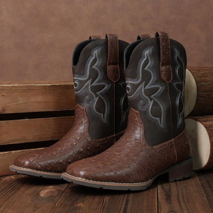 Embroidered Old West Style Cowboy Boots