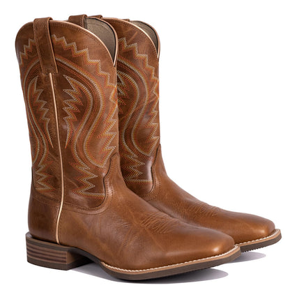 Full Cowhide Leather Western Retro Boot