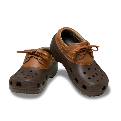 Leather Patchwork Clogs