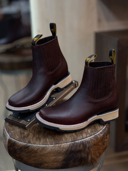 Bulldog Cowhide Leather Boots