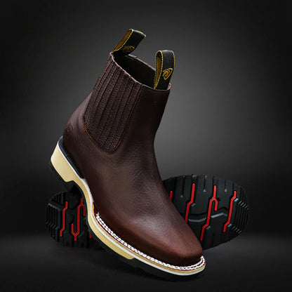 Bulldog Cowhide Leather Boots