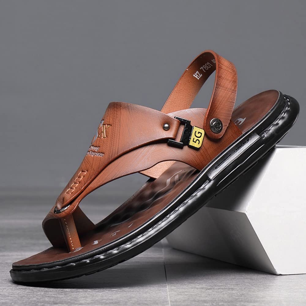 Men's Flip-flops Leather Sandals With Bunion Splints