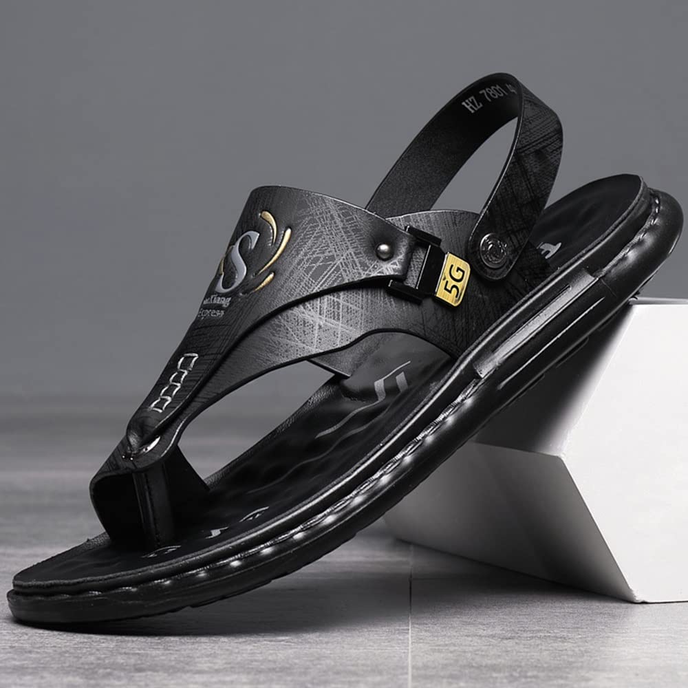 Men's Flip-flops Leather Sandals With Bunion Splints