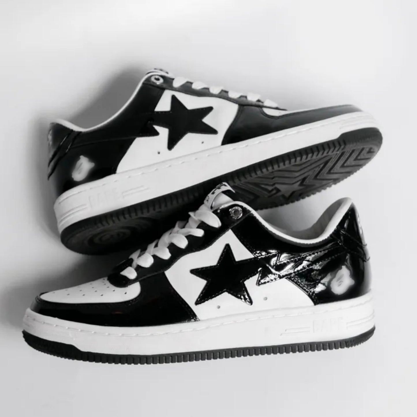 Men's Star Patent Leather Sneakers