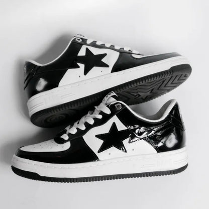 Men's Star Patent Leather Sneakers