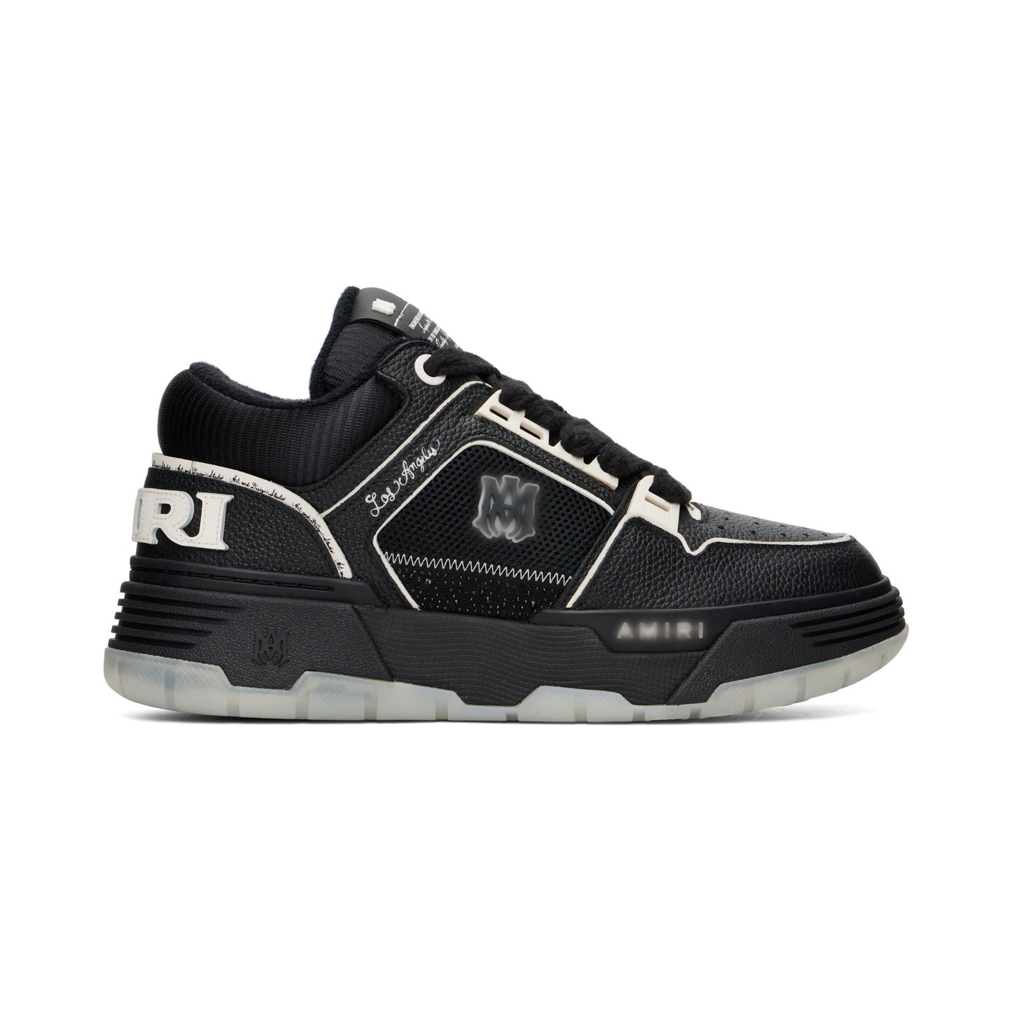 Low-top Mesh And Buffed Leather Sneakers