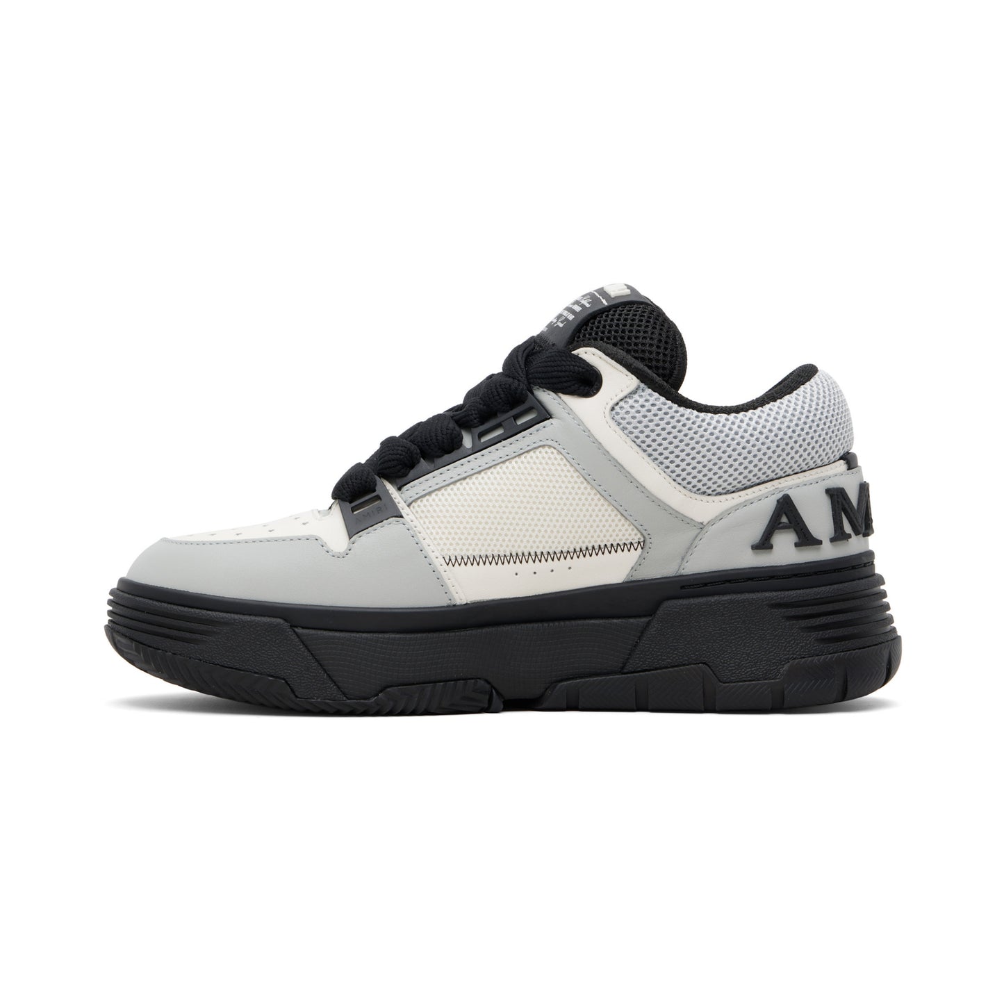 Low-top Mesh And Buffed Leather Sneakers
