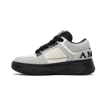 Low-top Mesh And Buffed Leather Sneakers