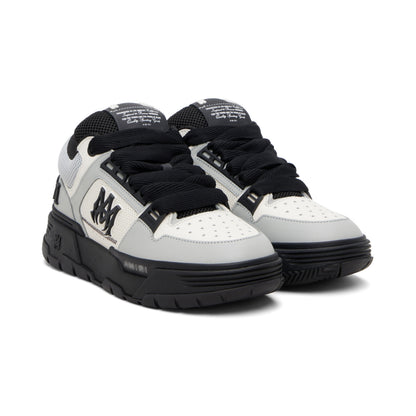 Low-top Mesh And Buffed Leather Sneakers