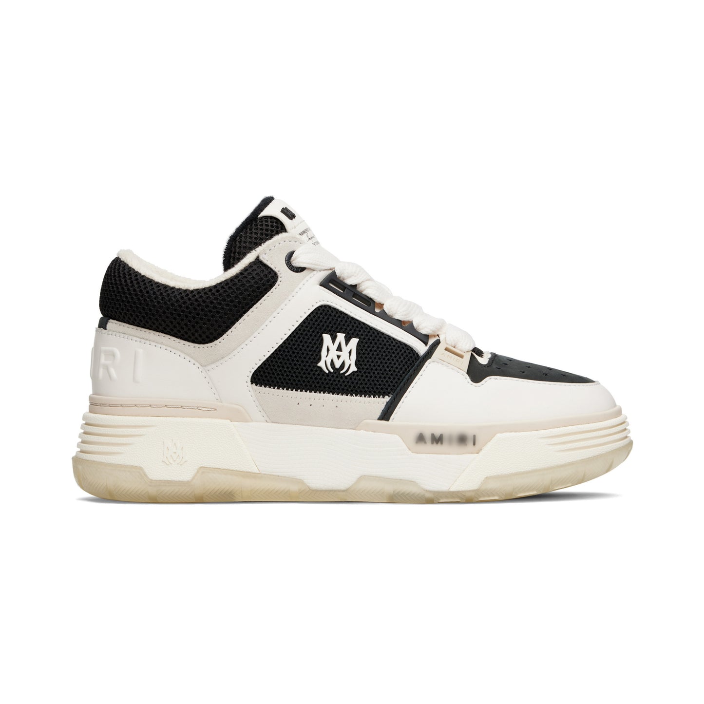 Low-top Mesh And Buffed Leather Sneakers