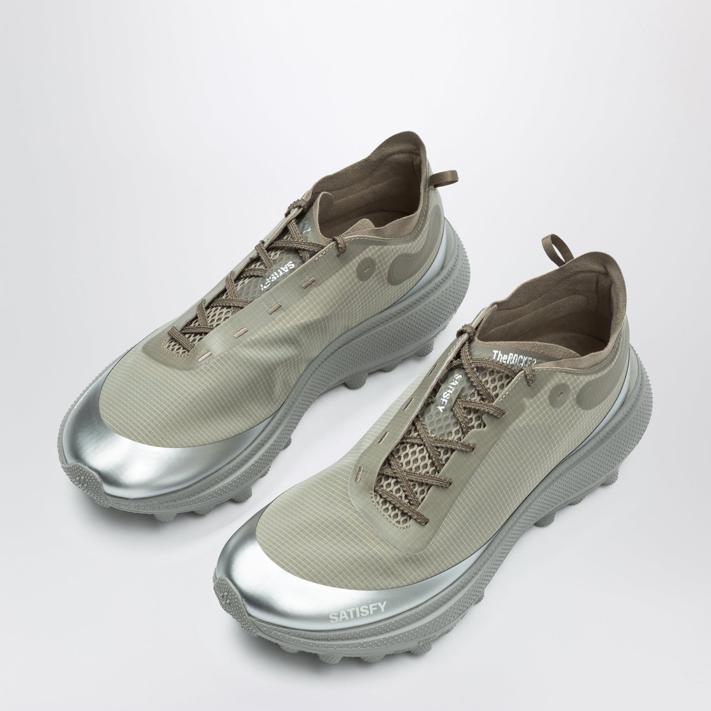 Asymmetric Lace Up Mesh Sneakers