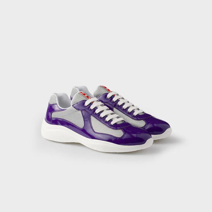 Patent Leather And Technical Fabric Sneakers