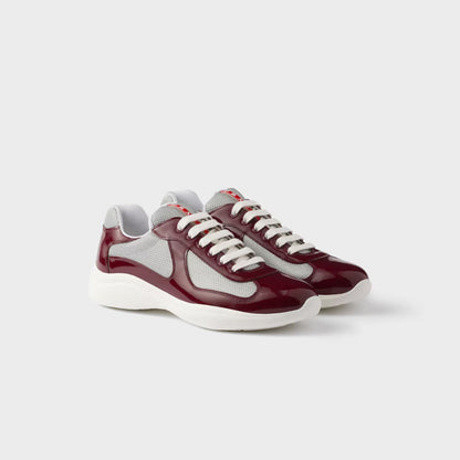 Patent Leather And Technical Fabric Sneakers