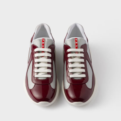 Patent Leather And Technical Fabric Sneakers