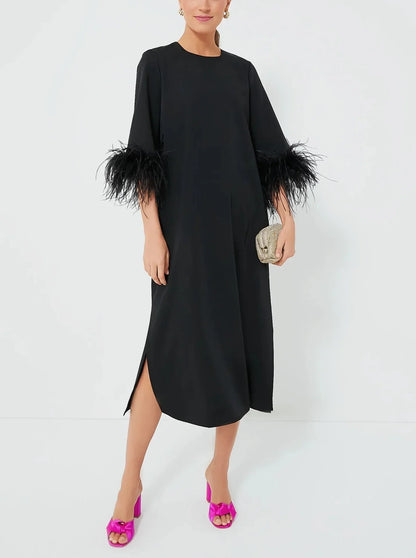 Black Feather Jamie Dress