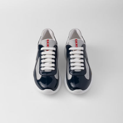 Patent Leather And Technical Fabric Sneakers