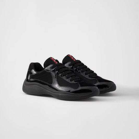 Patent Leather And Technical Fabric Sneakers