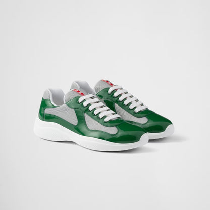 Patent Leather And Technical Fabric Sneakers