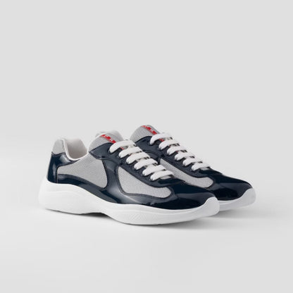 Patent Leather And Technical Fabric Sneakers