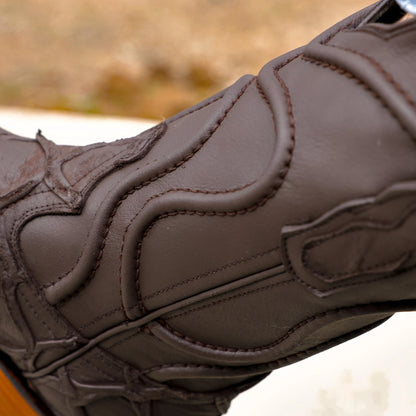 Square Toe Matte Rustic Piraroucu Leather Boots