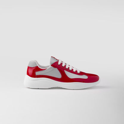 Patent Leather And Technical Fabric Sneakers