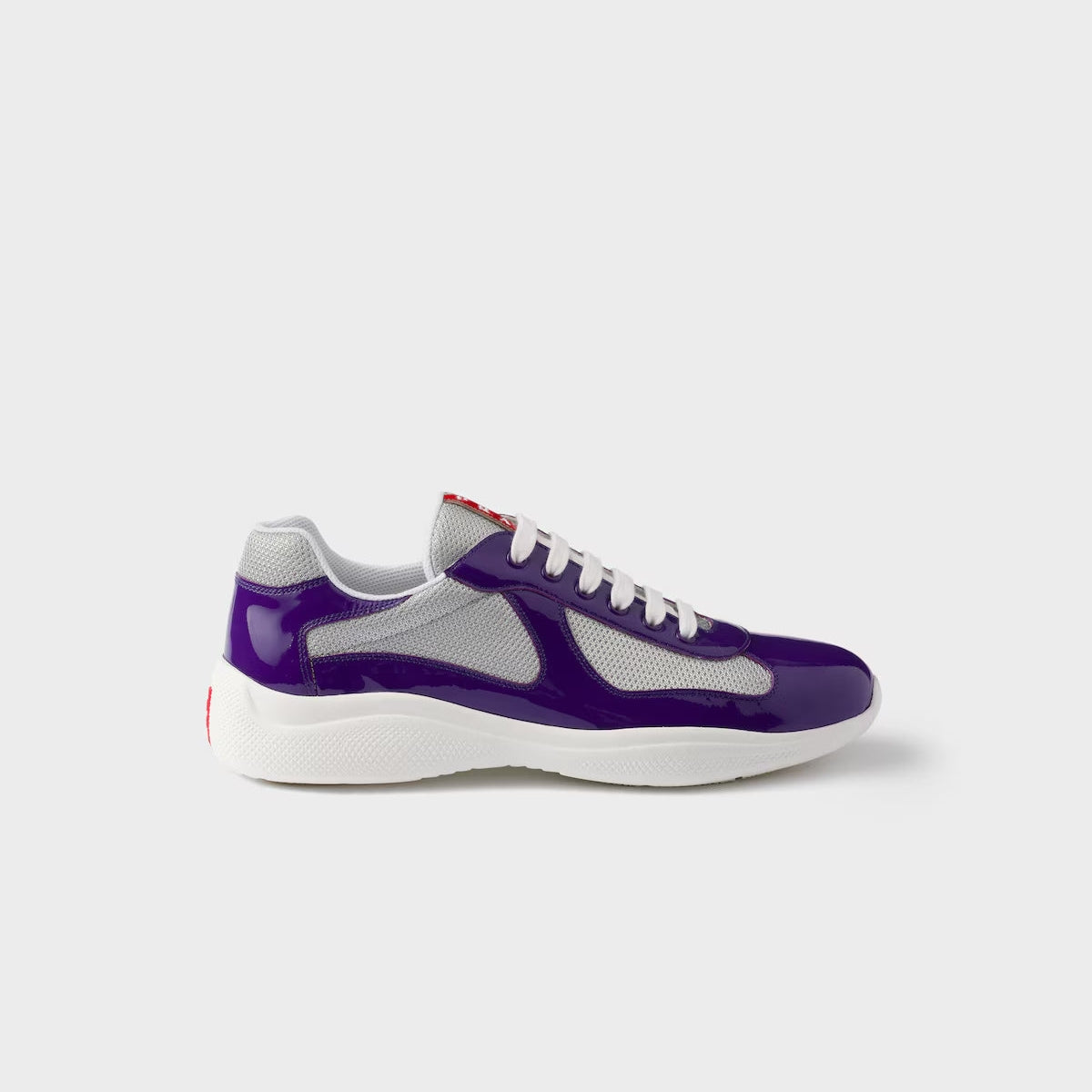 Patent Leather And Technical Fabric Sneakers
