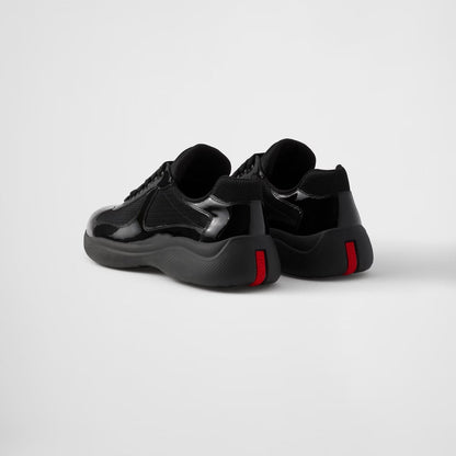 Patent Leather And Technical Fabric Sneakers