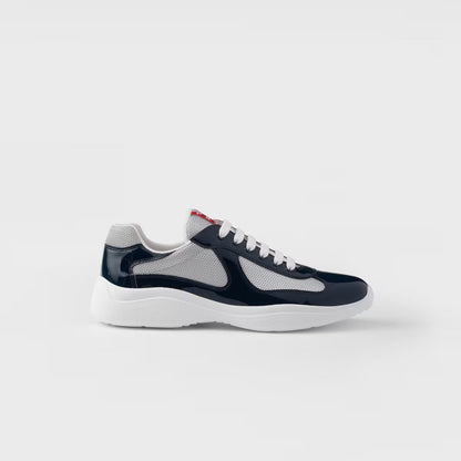 Patent Leather And Technical Fabric Sneakers